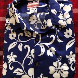 RJC Original Hawaii Men’s Hibiscus Blue 3X Short Sleeve Casual Vacation Shirt